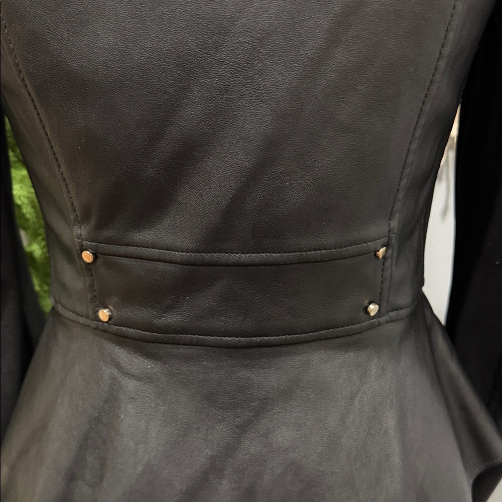 Zara Black Faux Leather Women's Moto Jacket - Picture 5 of 10